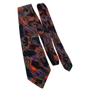 Vintage Fratelli Moda Mens Standard Size Necktie 100% Silk Made In Italy